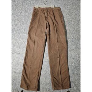 Carhartt Carpenter Pants Mens 34x36 Brown B11 CHT Duck Canvas Workwear